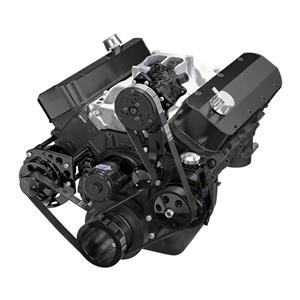 Black Chevy Big Block Serpentine Conversion Kit AC, Alternator & Power Steering, Electric Water Pump