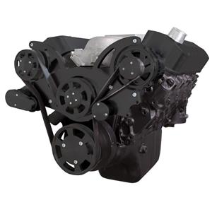 CVF Racing Black Serpentine System for 396, 427 & 454 - Alternator Only - All Inclusive