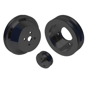 CVF Racing Stealth Black Ford Big Block Pulley Kit PS (429 & 460)