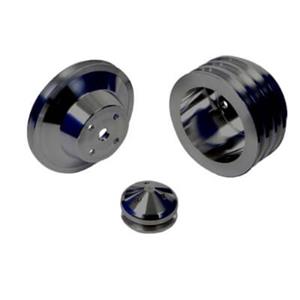 CVF Racing Stealth Black Big Block Chevy V-Belt Pulley Kit - LWP