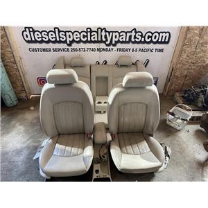 2001 - 2008 JAGUAR X-TYPE SEDAN CREAM LEATHER SEATS GOOD CONDITION CONSOLE
