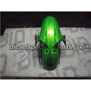 2011 KAWASAKI NINJA 250 EX FRONT FENDER WHEEL RIM COVER GREEN OEM