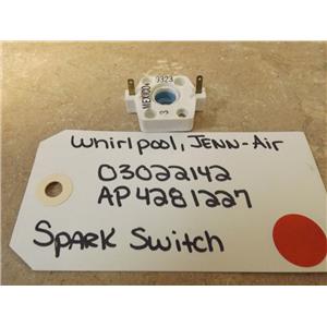 WHIRLPOOL STOVE 03022142 SPARK SWITCH (NEW)