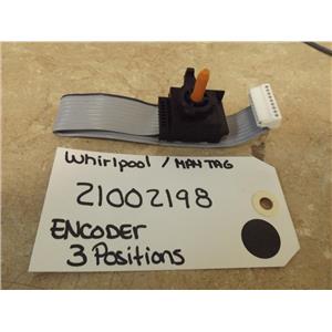 WHIRLPOOL WASHER 21002198 Encoder, Rotary 3 Pos (NEW)