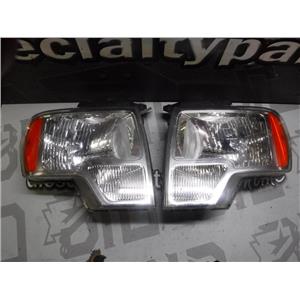 2011 - 2014 FORD F150 XLT LARIAT OEM HEADLIGHTS (PAIR) SIGNAL