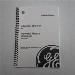 GE Medical Systems Advantage 3D XR 2.0 Operator Manual 2259902-100 2001 Edition