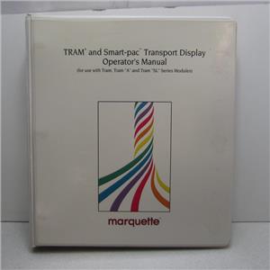 Marquette TRAM & Smart-Pac Transport Display Operator's Manual 1996 Edition
