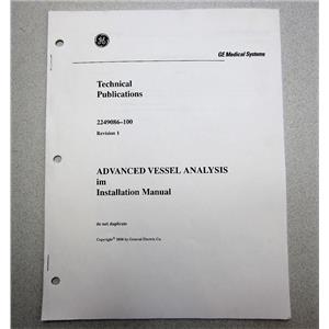 GE Medical 2249086-100 Advanced Vessel Analysis Installation Manual