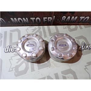2013 -2015 FORD F450 6.7 DIESEL DUAL REAR WHEEL DRW CHROME CAPS WHEEL COVERS