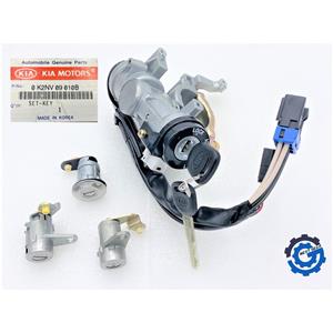 0K2NV09010B New Key and Ignition Cylinder Set for 2001-2004 Kia Spectra Sedan