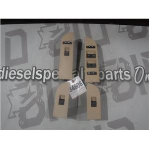 2011 - 2014 FORD F150 XLT CREWCAB OEM WINDOW SWITCHES (TAN) BEZEL SET OF FOUR