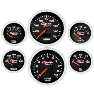 69 Chevelle Black Dash Carrier w/ 3-3/8" Concourse Series Black Gauges