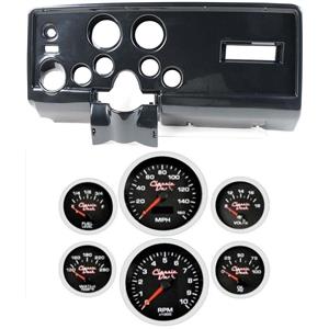 69 Pontiac Firebird Carbon Dash Carrier Concourse Black Face Gauges