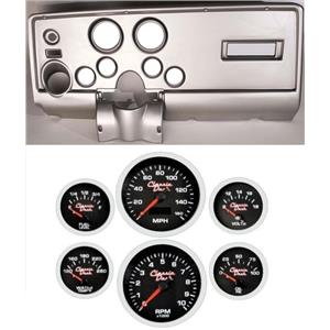 69 Pontiac Firebird Silver Dash Carrier Concourse Black Face Gauges