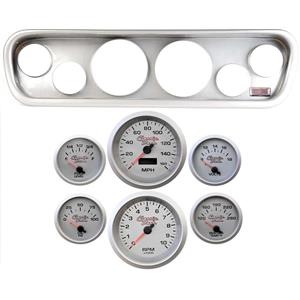 64-66 Mustang Silver Dash Carrier Concourse Silver Face Gauges