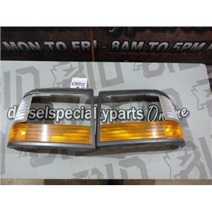 1995 FORD F350 F250 XL XLT OEM HEADLIGHT BEZELS SIGNAL LIGHTS SURROUNDS (GREY)