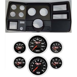 73-83 GM Truck Black Dash Carrier Concourse Black Face Gauges