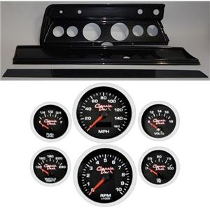 67 Chevelle Carbon Dash Carrier Concourse Black Face Gauges
