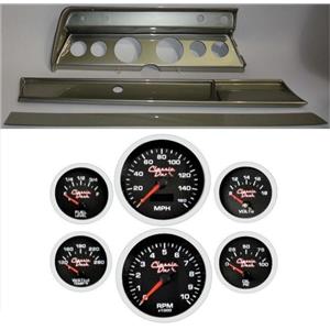 67 Chevelle Silver Dash Carrier Concourse Black Face Gauges