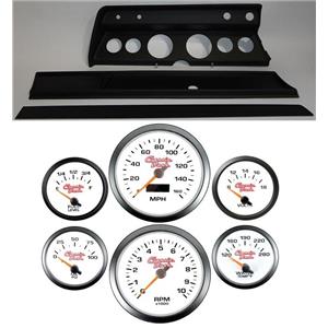67 Chevelle Black Dash Carrier Concourse White Face Gauges