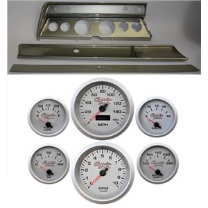 67 Chevelle Silver Dash Carrier Concourse Silver Face Gauges