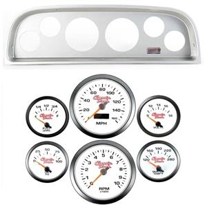 60-63 Chevy Truck Silver Dash Carrier Concourse White Gauges