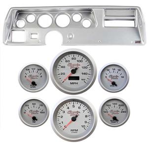70-72 Chevelle SS Silver Dash Carrier Concourse Silver Face Gauges
