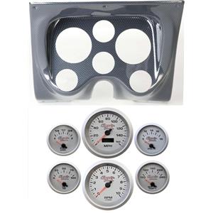 67 68 F Body Carbon Dash Carrier Concourse Silver Face Gauges