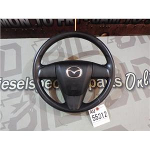 2009 2010 MAZDA 3 HATCH BACK 2.3L L4 DOHC 16V TURBO OEM STEERING WHEEL (BLACK)