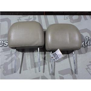 2003 2004 GMC 2500 SLT CREWCAB FRONT SEATS LEATHER HEAD RESTS (BEIGE) TAN SET