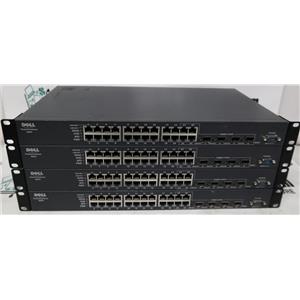 LOT OF 4 Dell PowerConnect 5324 Ethernet Switch With Rack Ears Used Reset