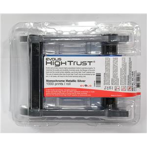 Evolis High Trust RCT017NAA Monochrome Metallic Silver Ribbon 1000 Prints / Roll