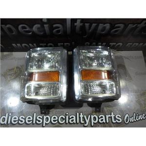 2008 2009 FORD F450 F350 LARIAT 6.4 DIESEL AUTO 4X4 HEAD LIGHTS (PAIR) OEM SET