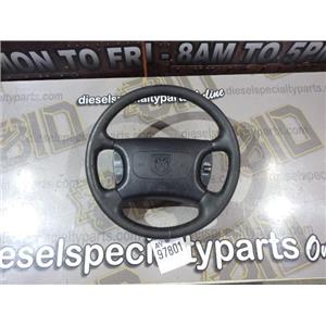 1995 - 1998 DODGE 2500 3500 SLT OEM LEATHER WRAPPED STEERING WHEEL EXC CONDITION