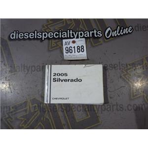 2005 CHEVROLET 2500 3500 6.6 LLY DIESEL AUTO 4X4 OEM OWNERS MANUAL