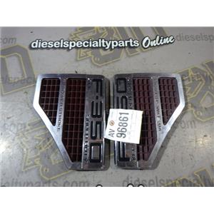 2008 2009 2010 FORD F350 XLT 6.4 DIESEL POWERSTROKE FENDER EMBLEMS (PAIR) CHROME