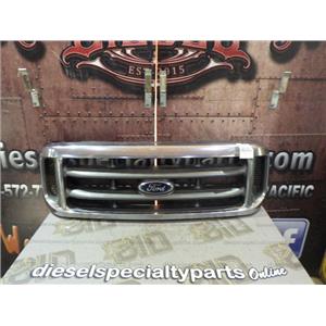 1999 2000 2001 2002 FORD F350 F250 XLT LARIAT 7.3 DIESEL OEM GRILL CHROME GREY