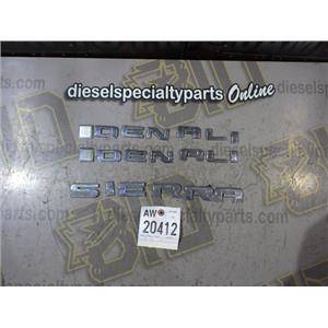 2008 2009 GMC 1500 DENALI CREW 6.2 CREWCAB DENALI EMBLEMS LETTERS CHROME SET