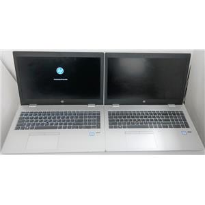 Lot 2 HP ProBook 650 G4 i7-8850H 2.60GHz 8GB RAM 256GB SSD 15.6in FOR PARTS READ
