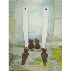 Boaters’ Resale Shop of TX 2305 2547.01 WOODEN 33" SPEADERS & BRONZE BRACKET SET