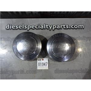2000 2001 FORD F250 F350 XLT 7.3 DIESEL ZF6 4X4 OE DUALLY WHEEL CAPS PAIR CHROME