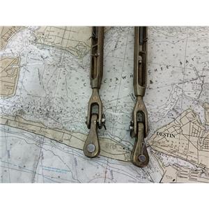 Boaters' Resale Shop of TX 2302 1557.74 MERRIMAN 3/8" JAW-JAW TURNBUCKLES (PAIR)