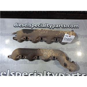 2000 2001 FORD F250 F350 XLT 7.3 DIESEL ENGINE EXHAUST MANIFOLDS (PAIR) OEM