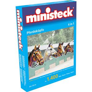 Ministeck Pixel Puzzle (31703): Horses Heads (4in1) 1400 pieces