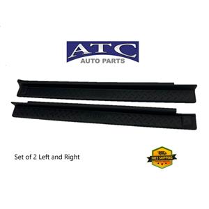 82210104AB Set of 2 Black Door Sill Guards for 2007-2017 Jeep Wrangler W/Logo