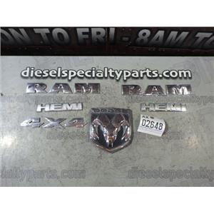 2009 2010 DODGE 1500 5.7 HEMI AUTO 4X4 CREWCAB OEM EMBLEM KIT (12) PIECES