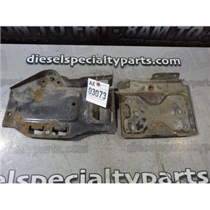 2006 2007 GMC SIERRA 2500 3500 6.6 LBZ DIESEL OEM METAL BATTERY TRAYS (PAIR)