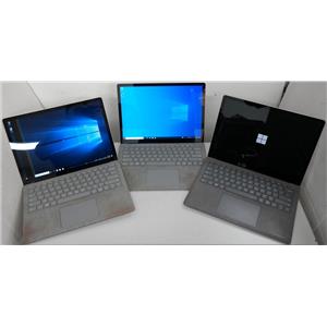 Lot 3 Surface Laptop 1st/3 i7 8/16GB RAM 256GB SSD 13.5in FOR PARTS READ PLEASE!