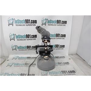 Olympus Tokyo Japan Grey Binocular Illuminated Microscope w/ 3 Objectives