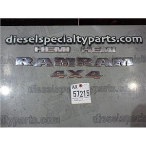 2009 2010 DODGE 1500 5.7 HEMI AUTO 4X4 OEM EMBLEMS HEMI / RAM / 4X4 - SET